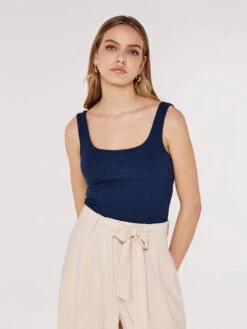 Ribbed Jersey Vest Top