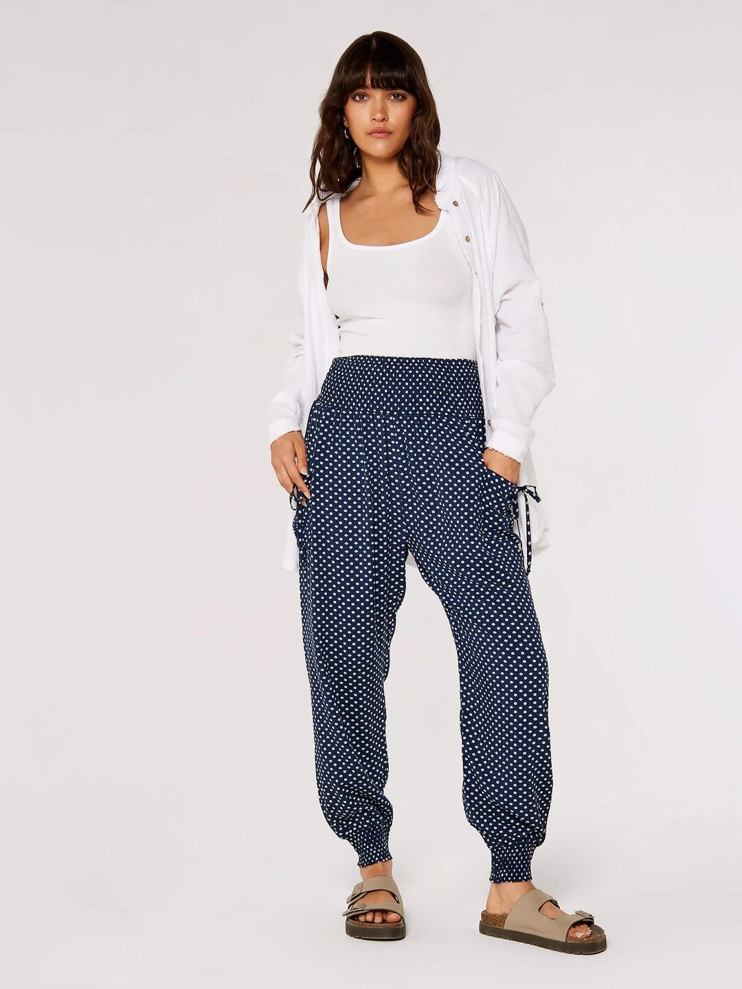 Diamond Print Smocked Jogger 2 Diamond Print Smocked Jogger - Image 2