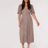 Polkadot Shirt Midi Dress