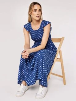 Polkadot Smocked Midi Dress -Out Shino Sales Store 5051839784017 1