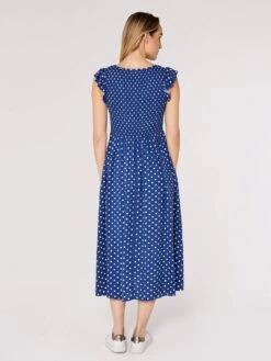 Polkadot Smocked Midi Dress -Out Shino Sales Store 5051839784017 4