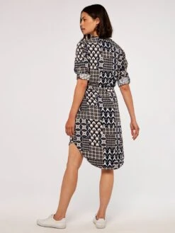 Patchwork Print Mini Dress -Out Shino Sales Store b 5051839562417