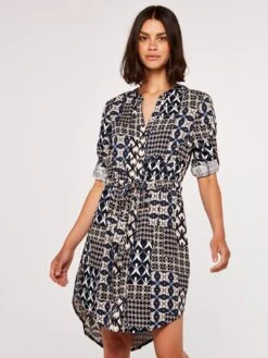 Patchwork Print Mini Dress -Out Shino Sales Store f 5051839562417