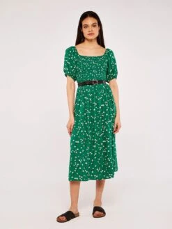 Floral Puff Sleeve Dress -Out Shino Sales Store f 5051839592926