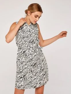 Zebra Sleeveless Shirt Dress -Out Shino Sales Store f 5051839595873