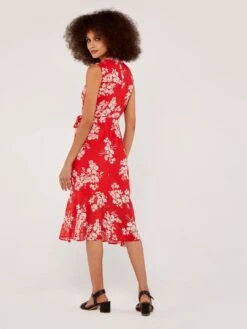 Graphic Floral Wrap Dress -Out Shino Sales Store h 5051839597488