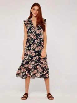 Smock Det Soft Floral Midi Dress -Out Shino Sales Store h 5051839628175