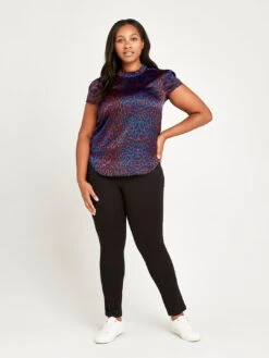 Zip Detail Ponte Trousers