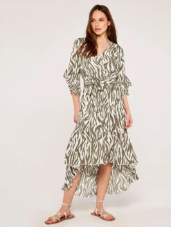 Zebra Print Dip Hem Dress -Out Shino Sales Store t 5051839553477